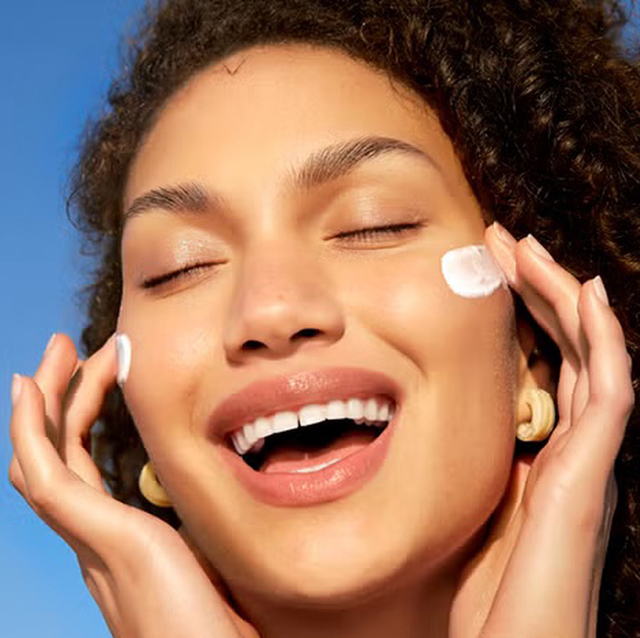 sunscreen on face