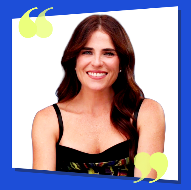 portrait with a decorative background and speech bubbles